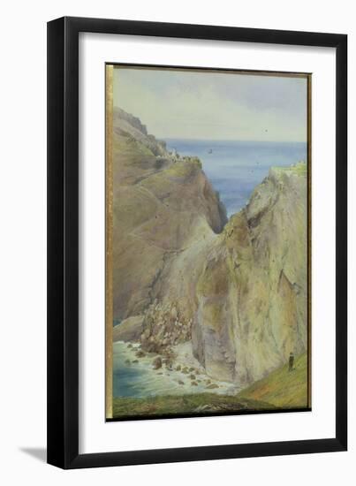 Tintagel, 1887 (W/C with Gouache on Paper)-Arthur Ackland Hunt-Framed Giclee Print