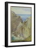 Tintagel, 1887 (W/C with Gouache on Paper)-Arthur Ackland Hunt-Framed Giclee Print