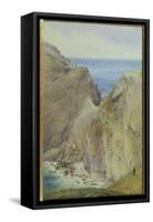 Tintagel, 1887 (W/C with Gouache on Paper)-Arthur Ackland Hunt-Framed Stretched Canvas