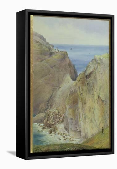 Tintagel, 1887 (W/C with Gouache on Paper)-Arthur Ackland Hunt-Framed Stretched Canvas