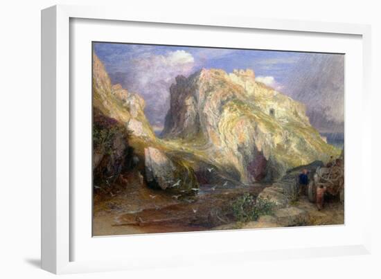 Tintagel Castle, Approaching Rain, 19th Century-Samuel Palmer-Framed Giclee Print