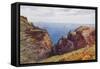 Tintagel, Island and Keep-Alfred Robert Quinton-Framed Stretched Canvas