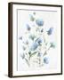 Tinted Blue Petals I-Eva Watts-Framed Art Print