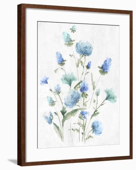 Tinted Blue Petals I-Eva Watts-Framed Art Print