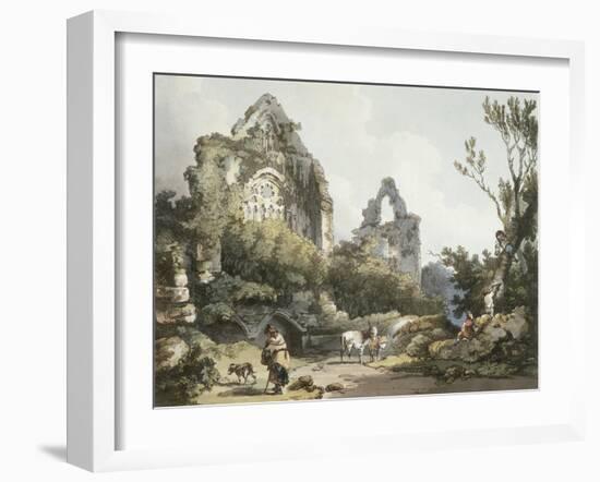 Tintern Abbey, from The Romantic and Picturesque Scenery of England Wales, Published 1805-Philippe De Loutherbourg-Framed Giclee Print