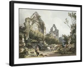 Tintern Abbey, from The Romantic and Picturesque Scenery of England Wales, Published 1805-Philippe De Loutherbourg-Framed Giclee Print