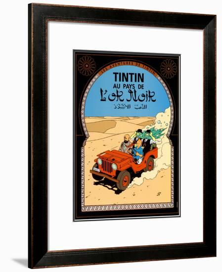 Tintin au Pays de l'Or Noir, c.1950-Hergé (Georges Rémi)-Framed Art Print