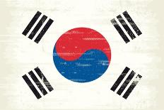 South Korea Grunge Flag. A Flag South Korea With A Texture-TINTIN75-Art Print