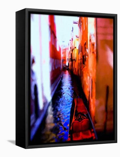 Tiny Canal-Helen White-Framed Stretched Canvas