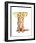 Tiny Chihuahua Dog With Funny Huge Glasses-vitalytitov-Framed Photographic Print