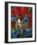 TINY FAIRY IN THE FLOWERS TULIPS-sylvia pimental-Framed Art Print