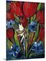 TINY FAIRY IN THE FLOWERS TULIPS-sylvia pimental-Mounted Art Print