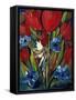 TINY FAIRY IN THE FLOWERS TULIPS-sylvia pimental-Framed Stretched Canvas