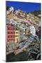 Tiny harbour and medieval houses in steep ravine, Riomaggiore, UNESCO World Heritage Site, Italy-Eleanor Scriven-Mounted Photographic Print