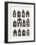 Tiny Houses #1 | Hand-Printed Linocut-Alisa Galitsyna-Framed Giclee Print