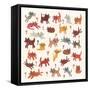 Tiny kittens, 2010,collage-Sarah Battle-Framed Stretched Canvas