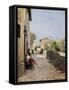 Tiny Road in Settignano-Telemaco Signorini-Framed Stretched Canvas