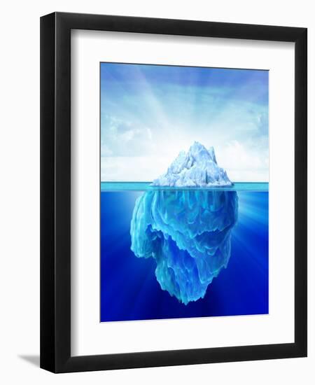 Tip of an Iceberg, Artwork-null-Framed Premium Photographic Print