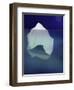 Tip of the Iceberg Floating in the Ocean-pablo guzman-Framed Art Print