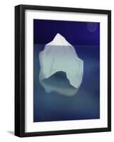 Tip of the Iceberg Floating in the Ocean-pablo guzman-Framed Art Print