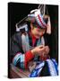 Tip-Top Miao Girl Doing Traditional Embroidery, China-Keren Su-Stretched Canvas