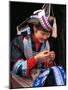 Tip-Top Miao Girl Doing Traditional Embroidery, China-Keren Su-Mounted Photographic Print