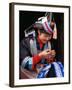 Tip-Top Miao Girl Doing Traditional Embroidery, China-Keren Su-Framed Photographic Print