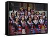 Tip-Top Miao Girls in Traditional Costume, China-Keren Su-Framed Stretched Canvas