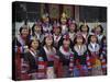 Tip-Top Miao Girls in Traditional Costume, China-Keren Su-Stretched Canvas
