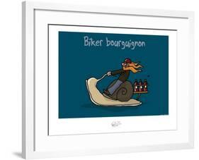 Tipe taupe - Biker bourguignon-Sylvain Bichicchi-Framed Art Print