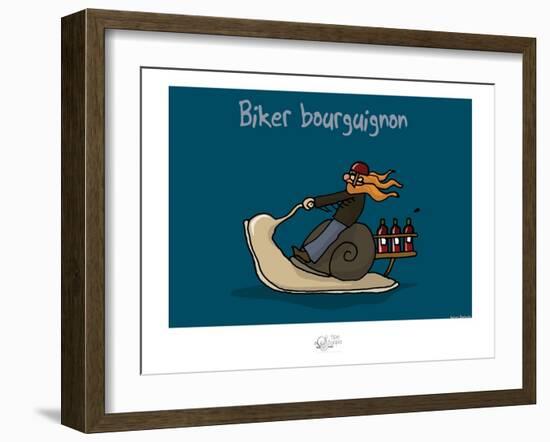 Tipe taupe - Biker bourguignon-Sylvain Bichicchi-Framed Art Print