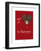 Tipe taupe - J'aime la Bourgogne (2)-Sylvain Bichicchi-Framed Art Print