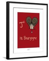 Tipe taupe - J'aime la Bourgogne (2)-Sylvain Bichicchi-Framed Art Print