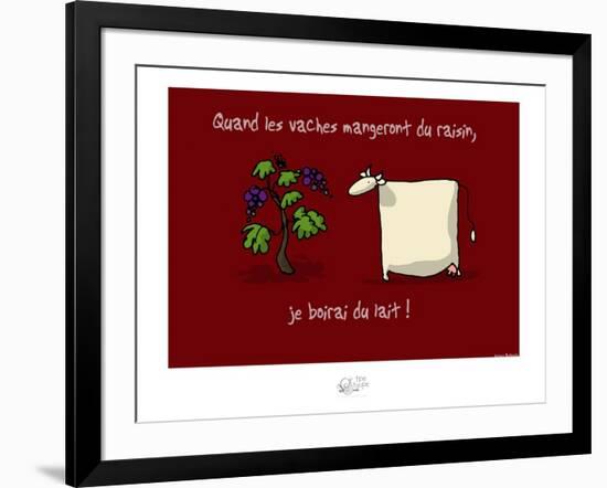 Tipe taupe - Quand les vaches mangeront du raisin-Sylvain Bichicchi-Framed Art Print