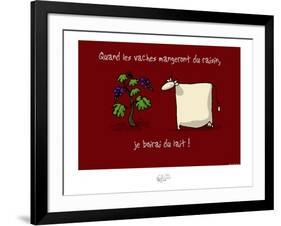 Tipe taupe - Quand les vaches mangeront du raisin-Sylvain Bichicchi-Framed Art Print