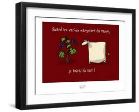 Tipe taupe - Quand les vaches mangeront du raisin-Sylvain Bichicchi-Framed Art Print