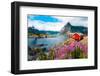 Tipical Red Fishing Houses in a Harbor on Lofoten Islands, Norway-Maria Uspenskaya-Framed Photographic Print