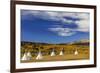 Tipis with Yellow Mountain, St. Mary, Montana, USA-Chuck Haney-Framed Premium Photographic Print