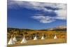 Tipis with Yellow Mountain, St. Mary, Montana, USA-Chuck Haney-Mounted Premium Photographic Print