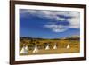 Tipis with Yellow Mountain, St. Mary, Montana, USA-Chuck Haney-Framed Photographic Print