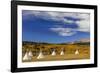 Tipis with Yellow Mountain, St. Mary, Montana, USA-Chuck Haney-Framed Photographic Print