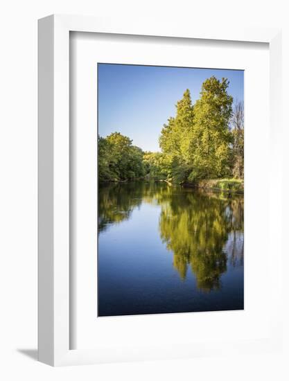 Tippecanoe River reflections, Tippecanoe State Park, Indiana, USA.-Anna Miller-Framed Photographic Print