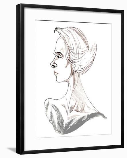 Tippi Hedren - caricature of American actress, born 1935-Neale Osborne-Framed Giclee Print