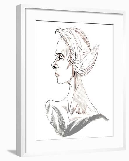 Tippi Hedren - caricature of American actress, born 1935-Neale Osborne-Framed Giclee Print