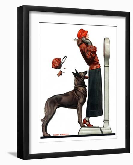 "Tipping the Scales,"October 13, 1923-Joseph Farrelly-Framed Giclee Print
