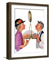 "Tipping the Scales,"October 3, 1936-Leslie Thrasher-Framed Giclee Print