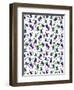 Tipsy Reindeer Tinsel Tassels Repeat-Cyndi Lou-Framed Premium Giclee Print