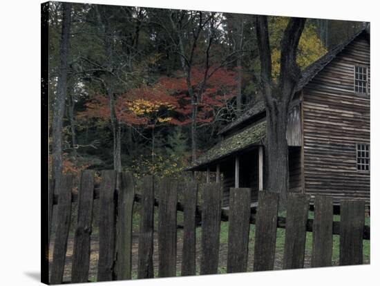 Tipton Place, Cades Cove, Great Smoky Mountains National Park, Tennessee, USA-Joanne Wells-Stretched Canvas