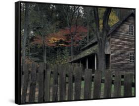 Tipton Place, Cades Cove, Great Smoky Mountains National Park, Tennessee, USA-Joanne Wells-Framed Stretched Canvas