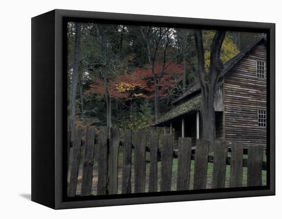 Tipton Place, Cades Cove, Great Smoky Mountains National Park, Tennessee, USA-Joanne Wells-Framed Stretched Canvas